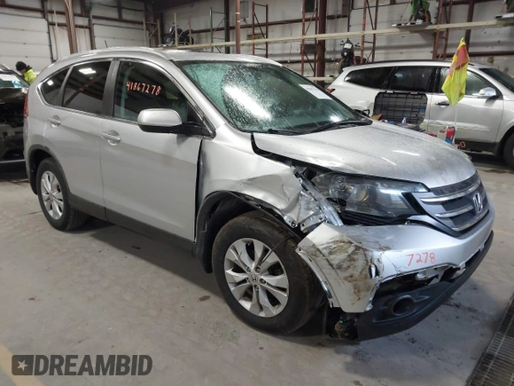 2013 Honda CR-V EX-L with VIN 2HKRM4H74DH612067, listed as a IAAI auction lot 41867278 with 119,641 mi miles. Bid and sale history available at carsss.com. Image 1.