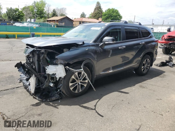2023 Toyota Highlander L with VIN 5TDKDRBH5PS005383, listed as a Copart auction lot 59811145 with 18,507 mi miles and Salvage title. Bid and sale history available at DreamBid. Image 1.