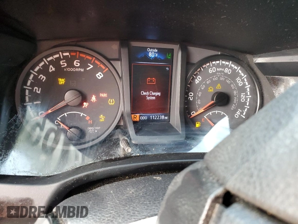 2020 Toyota Tacoma SR with VIN 5TFRX5GN7LX180297, listed as a Copart auction lot 52489965 with 112,238 mi miles and Non Repairable. Bid and sale history available at DreamBid. Image 9.