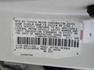 2002 Lexus LS 430 with VIN JTHBN30FX20080117, listed as a Copart auction lot 49990705 with 272,036 mi miles and Salvage Title. Bid and sale history available at carsss.com. Image 12.