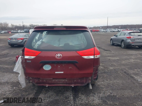 2014 Toyota Sienna L with VIN 5TDZK3DC8ES477402, listed as a IAAI auction lot 41494073 with 102,063 mi miles. Bid and sale history available at carsss.com. Image 16.