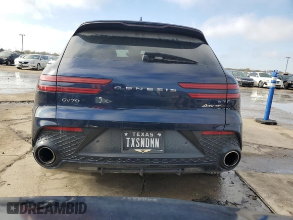 2022 Genesis GV70 Sport with VIN KMUMCDTCXNU044624, listed as a Copart auction lot 82372214 with 25,870 mi miles and Clean title. Bid and sale history available at DreamBid. Image 6.