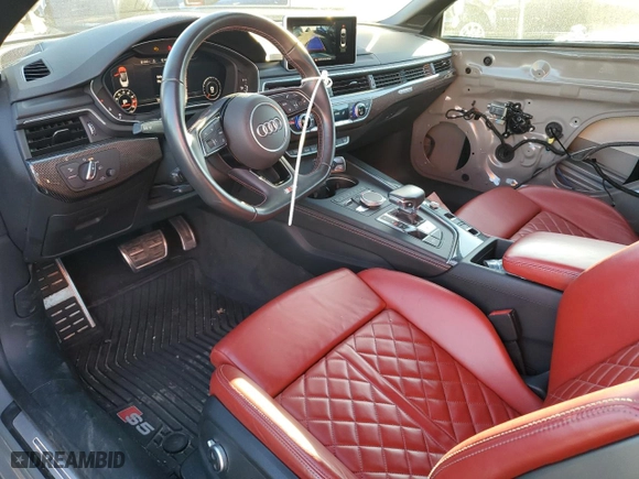 2019 Audi S5 Cabriolet Premium Plus with VIN WAUY4GF50KN001168, listed as a Copart auction lot 70566182 with NaN miles. Bid and sale history available at carsss.com. Image 7.