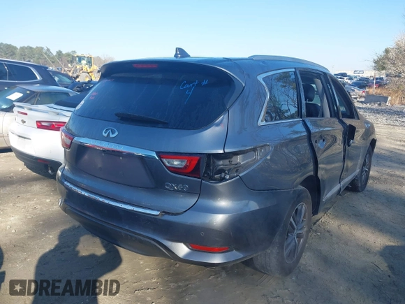 2017 Infiniti QX60 with VIN 5N1DL0MM5HC511960, listed as a IAAI auction lot 41779522 with 145,234 mi miles and . Bid and sale history available at DreamBid. Image 4.