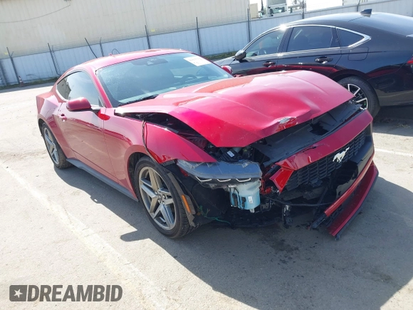 2024 Ford Mustang EcoBoost z VIN 1FA6P8TH2R5137890, wystawiony jako IAAI lot #41825638 z przebiegiem 6 144 mil mil oraz . Historia ofert i sprzedaży dostępna na DreamBid. Obrazek 1.