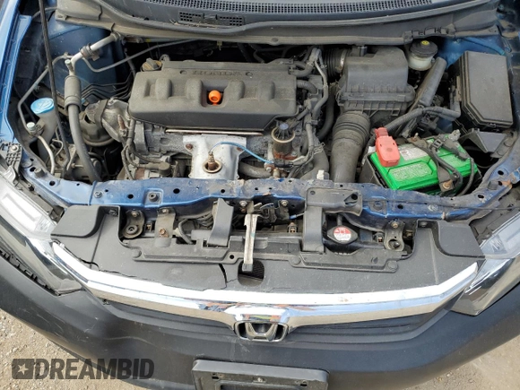 2012 Honda Civic EX-L with VIN 19XFB2F98CE363440, listed as a Copart auction lot 47724625 with 138,364 mi miles and Salvage Title. Bid and sale history available at DreamBid. Image 11.