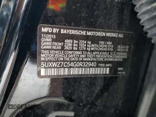 2016 BMW X3 sDrive28i z VIN 5UXWZ7C54G0R32940, wystawiony jako Copart lot #54268095 z przebiegiem 93 109 mil mil oraz Nie do naprawy. Historia ofert i sprzedaży dostępna na DreamBid. Obrazek 14.