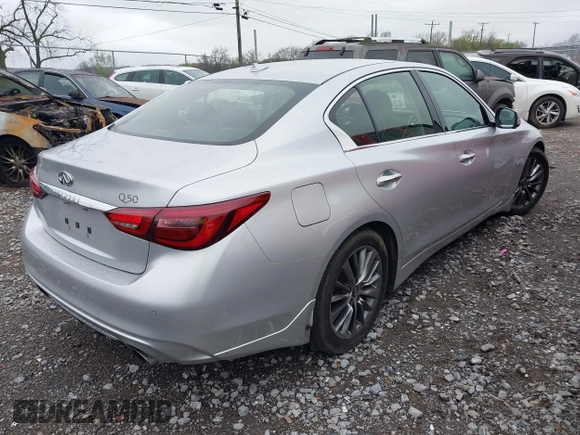 2018 Infiniti Q50 Luxe with VIN JN1EV7AP8JM361307, listed as a IAAI auction lot 41857098 with 98,243 mi miles and . Bid and sale history available at DreamBid. Image 4.