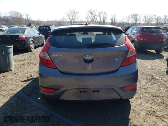 2015 Hyundai Accent Sport with VIN KMHCU5AE7FU204722, listed as a Copart auction lot 46551873 with 37,371 mi miles. Bid and sale history available at carsss.com. Image 6.