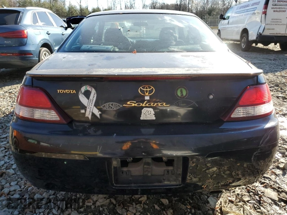 2000 Toyota Solara SE with VIN 2T1CG22P4YC389984, listed as a Copart auction lot 83653694 with 155,941 mi miles and Salvage Title. Bid and sale history available at carsss.com. Image 6.