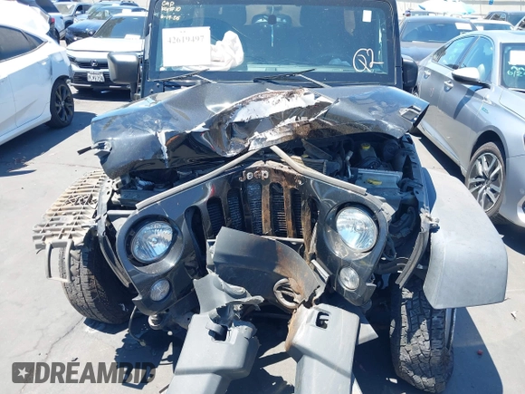 2017 Jeep Wrangler Unlimited Sport with VIN 1C4HJWDG1HL551090, listed as a IAAI auction lot 42619497 with 92,693 mi miles and . Bid and sale history available at DreamBid. Image 6.