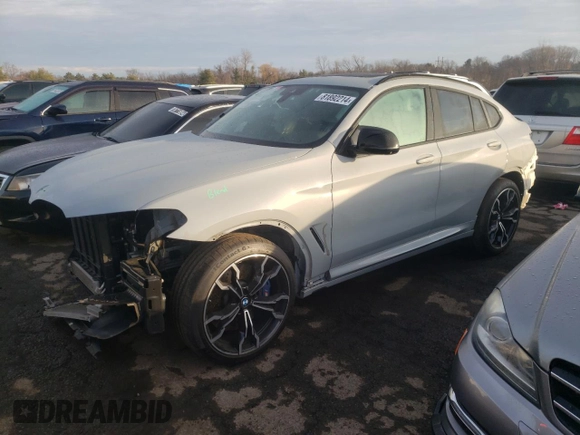 2022 BMW X4 M z VIN 5YM23EC05N9L05268, wystawiony jako Copart lot #81892214 z przebiegiem 37 163 mil mil oraz Szkody całkowita. Historia ofert i sprzedaży dostępna na DreamBid. Obrazek 1.