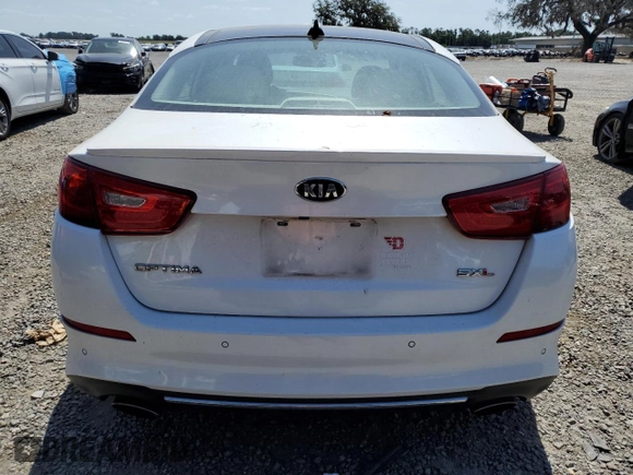 2015 Kia Optima SX Turbo with VIN 5XXGR4A60FG516459, listed as a Copart auction lot 54153155 with 66,643 mi miles and Salvage Title. Bid and sale history available at carsss.com. Image 6.