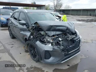 2022 Nissan Kicks SV with VIN 3N1CP5CV2NL481461, listed as a IAAI auction lot 41899293 with 34,636 mi miles and . Bid and sale history available at DreamBid. Image 1.