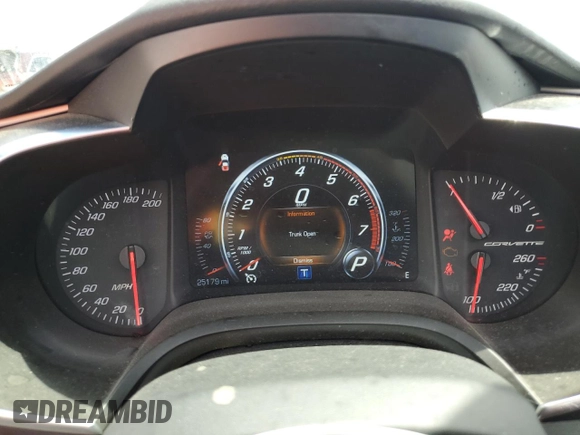 2019 Chevrolet Corvette Z51 2LT with VIN 1G1YK2D78K5123303, listed as a Copart auction lot 70470654 with 25,179 mi miles and Salvage Title. Bid and sale history available at carsss.com. Image 9.