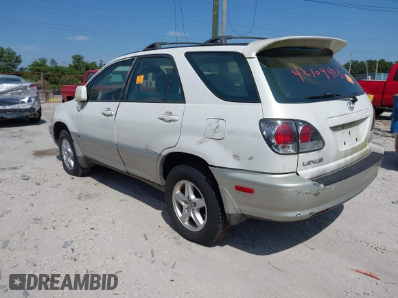2002 Lexus RX 300 with VIN JTJGF10U920120014, listed as a IAAI auction lot 42120963 with 1 mi miles. Bid and sale history available at carsss.com. Image 3.