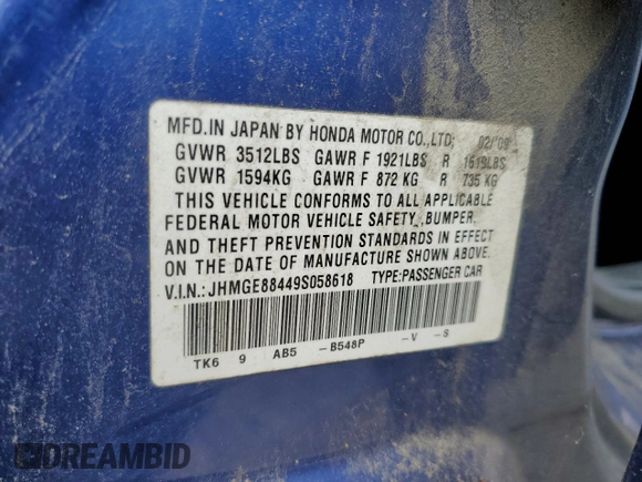 2009 Honda Fit Sport z VIN JHMGE88449S058618, wystawiony jako Copart lot #60717735 z przebiegiem 172 734 mil mil oraz Czysty tytuł • Clean title. Historia ofert i sprzedaży dostępna na DreamBid. Obrazek 12.
