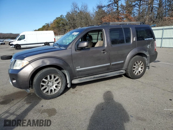2008 Nissan Pathfinder LE with VIN 5N1BR18B28C622941, listed as a Copart auction lot 43322935 with 193,884 mi miles and Salvage Title. Bid and sale history available at carsss.com. Image 1.