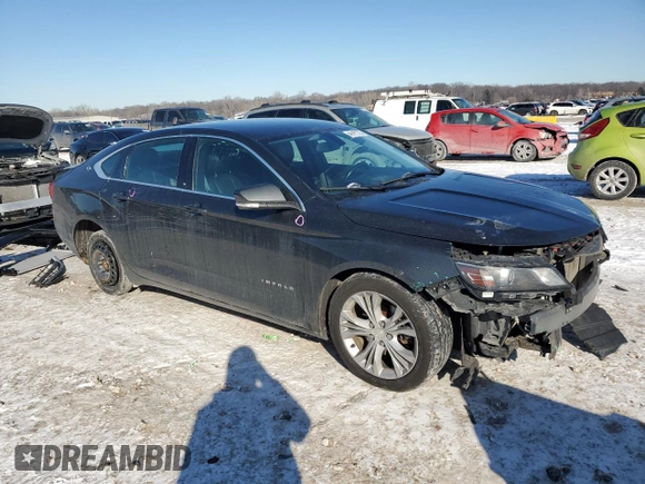 2015 Chevrolet Impala LT with VIN 2G1125S32F9248678, listed as a Copart auction lot 46180765 with 236,585 mi miles and Salvage title. Bid and sale history available at DreamBid. Image 4.
