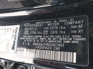 2013 Hyundai Equus Signature с VIN KMHGH4JH8DU067491, выставлен на аукционе IAAI как лот 42421304 с пробегом Не указан миль и . История ставок и продаж доступна на DreamBid. Изображение 9.
