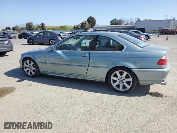 2003 BMW 3 Series 325Ci with VIN WBABN33423PG60319, listed as a Copart auction lot 55254215 with 138,800 mi miles and Clean Title. Bid and sale history available at carsss.com. Image 2.