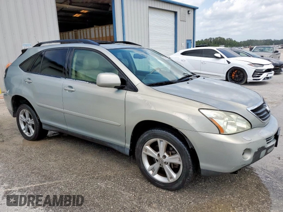 2006 Lexus RX 400h with VIN JTJGW31U260004024, listed as a Copart auction lot 57281205 with 166,426 mi miles and Clean title. Bid and sale history available at DreamBid. Image 4.