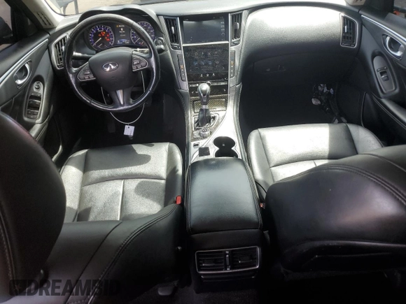2014 Infiniti Q50 Sport with VIN JN1BV7AR8EM707401, listed as a Copart auction lot 58487675 with 125,487 mi miles and Salvage title. Bid and sale history available at DreamBid. Image 8.