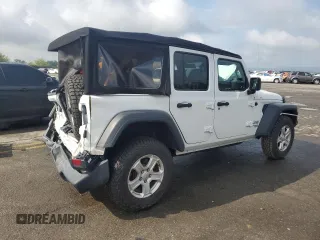 2021 Jeep Wrangler Unlimited Sport S with VIN 1C4HJXDG9MW504842, listed as a Copart auction lot 58566925 with 78,358 mi miles and Salvage title. Bid and sale history available at DreamBid. Image 3.