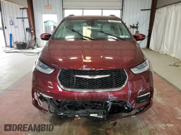 2021 Chrysler Pacifica Touring L z VIN 2C4RC1BG8MR513572, wystawiony jako Copart lot #58347025 z przebiegiem 16 535 mil mil oraz Szkoda całkowita • Salvage title. Historia ofert i sprzedaży dostępna na DreamBid. Obrazek 5.