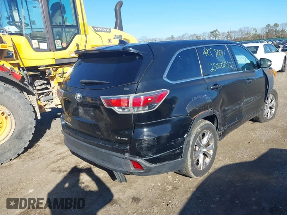 2014 Toyota Highlander LE z VIN 5TDBKRFH4ES034791, wystawiony jako IAAI lot #41770914 z przebiegiem Nie podano mil oraz . Historia ofert i sprzedaży dostępna na DreamBid. Obrazek 4.