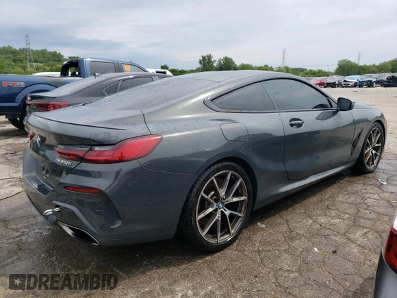 2019 BMW 8 Series M850i xDrive with VIN WBABC4C51KBU96543, listed as a Copart auction lot 61284654 with 39,966 mi miles and Salvage Title. Bid and sale history available at carsss.com. Image 3.
