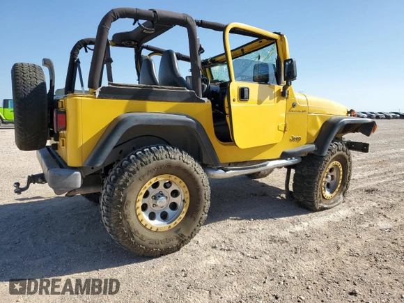 2001 Jeep Wrangler SE with VIN 1J4FA29P81P308796, listed as a Copart auction lot 66028964 with 178,271 mi miles and Salvage Title. Bid and sale history available at carsss.com. Image 3.