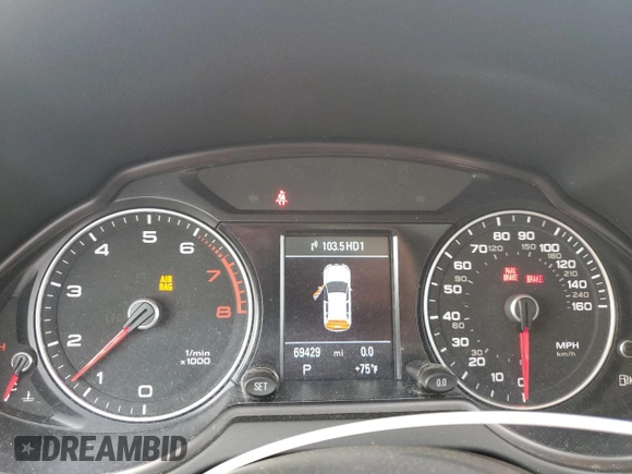 2016 Audi Q5 Premium Plus with VIN WA1L2AFP5GA053339, listed as a Copart auction lot 58703355 with 69,429 mi miles and Salvage title. Bid and sale history available at DreamBid. Image 9.