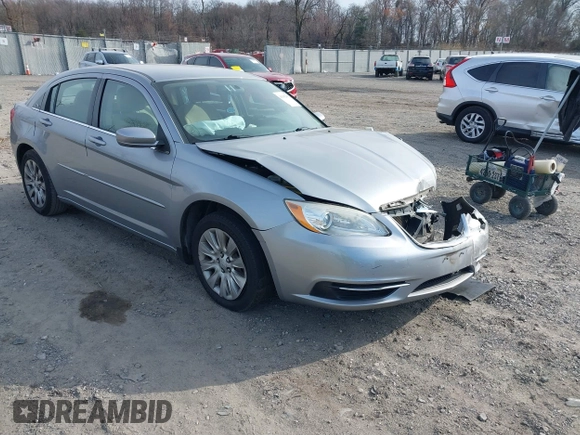 2014 Chrysler 200 LX with VIN 1C3CCBAB9EN204844, listed as a IAAI auction lot 41002852 with 143,439 mi miles. Bid and sale history available at carsss.com. Image 1.