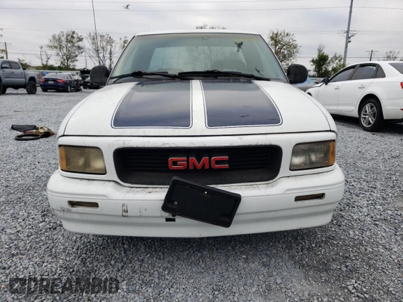 1996 GMC Sonoma SLS with VIN 1GTCS19X3TK531229, listed as a Copart auction lot 41438365 with 0 mi miles and Salvage Title. Bid and sale history available at carsss.com. Image 5.