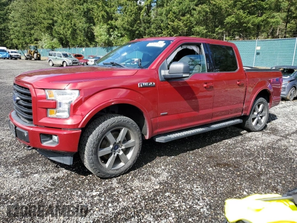 2017 Ford F-150 XL with VIN 1FTEW1EP4HKE01681, listed as a Copart auction lot 57532195 with 95,882 mi miles and Salvage title. Bid and sale history available at DreamBid. Image 1.