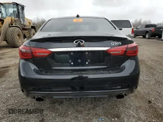 2019 Infiniti Q50 3.0t LUXE with VIN JN1EV7AR3KM593493, listed as a Copart auction lot 52400135 with 0 mi miles and Non Repairable. Bid and sale history available at carsss.com. Image 6.