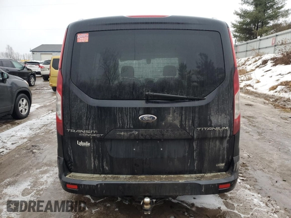 2015 Ford Transit Connect Wagon Titanium with VIN NM0GE9G76F1219343, listed as a Copart auction lot 43380065 with 0 mi miles and Clean Title. Bid and sale history available at carsss.com. Image 6.