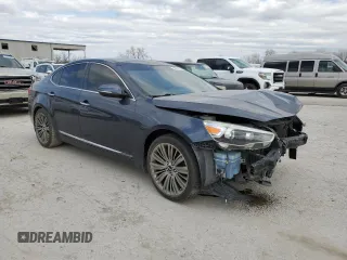 2015 Kia Cadenza Premium with VIN KNALN4D73F5171587, listed as a Copart auction lot 48214115 with 189,335 mi miles and Salvage Title. Bid and sale history available at DreamBid. Image 4.