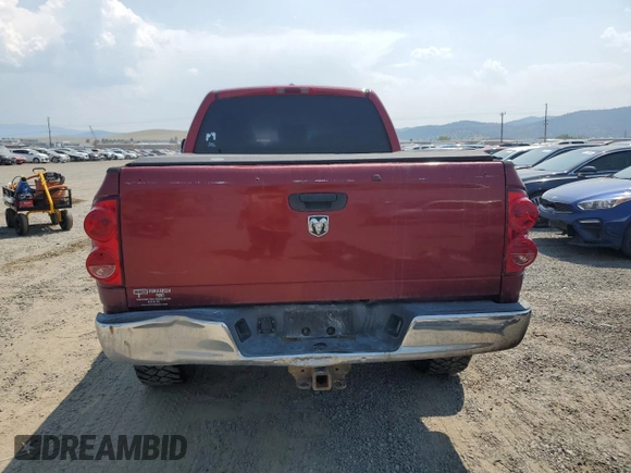 2007 Dodge Ram 2500 SLT with VIN 3D7KS29C17G701802, listed as a Copart auction lot 63145474 with 0 mi miles and Clean Title. Bid and sale history available at carsss.com. Image 6.