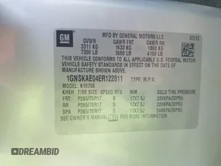2014 Chevrolet Tahoe LS z VIN 1GNSKAE04ER122811, wystawiony jako IAAI lot #40936688 z przebiegiem 217 197 mil mil oraz . Historia ofert i sprzedaży dostępna na DreamBid. Obrazek 9.