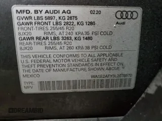 2020 Audi Q5 Premium Plus с VIN WA1E2AFY3L2078570, выставлен на аукционе Copart как лот 86300434 с пробегом 40 609 миль миль и Списание • Salvage title. История ставок и продаж доступна на DreamBid. Изображение 15.
