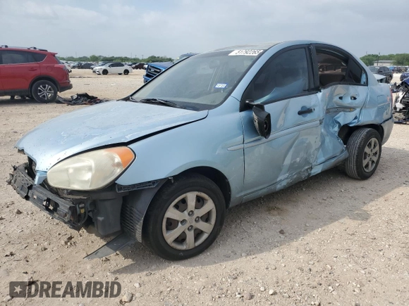 2010 Hyundai Accent GLS with VIN KMHCN4AC9AU422918, listed as a Copart auction lot 51792265 with 0 mi miles and Salvage Title. Bid and sale history available at carsss.com. Image 1.