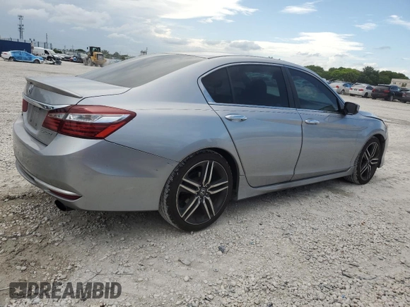 2016 Honda Accord Sport with VIN 1HGCR2F58GA142667, listed as a Copart auction lot 62562385 with 212,663 mi miles and Salvage title. Bid and sale history available at DreamBid. Image 3.