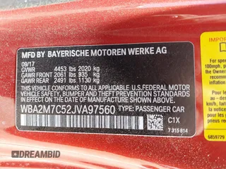 2018 BMW 2 Series 230i с VIN WBA2M7C52JVA97560, выставлен на аукционе IAAI как лот 42288220 с пробегом 40 218 миль миль и . История ставок и продаж доступна на DreamBid. Изображение 9.