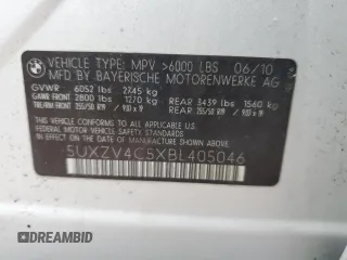 2011 BMW X5 35i with VIN 5UXZV4C5XBL405046, listed as a Copart auction lot 84447124 with 180,936 mi miles and Clean Title. Bid and sale history available at carsss.com. Image 12.