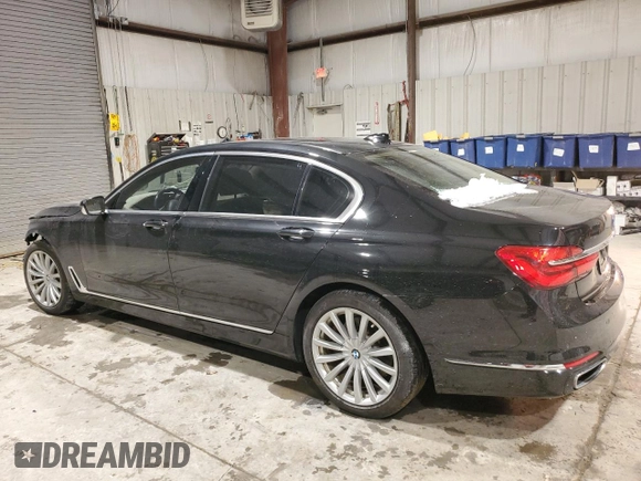 2017 BMW 7 Series 740i with VIN WBA7E2C3XHG741046, listed as a Copart auction lot 45382705 with 99,065 mi miles and Salvage Title. Bid and sale history available at carsss.com. Image 2.