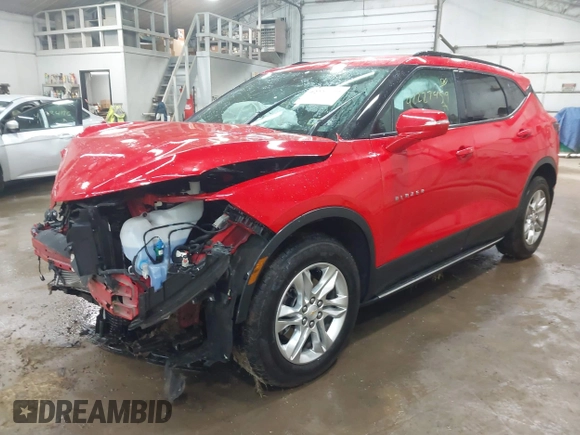 2022 Chevrolet Blazer LT z VIN 3GNKBJR44NS204676, wystawiony jako IAAI lot #42227459 z przebiegiem 32 683 mil mil oraz . Historia ofert i sprzedaży dostępna na DreamBid. Obrazek 2.