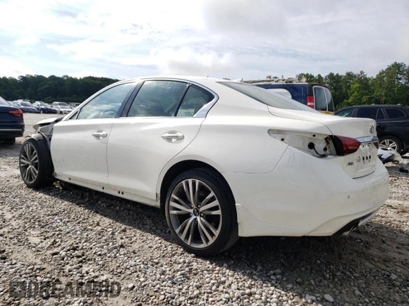 2022 Infiniti Q50 Sensory with VIN JN1EV7CR6NM341660, listed as a Copart auction lot 59622755 with 32,466 mi miles and Salvage title. Bid and sale history available at DreamBid. Image 2.
