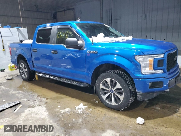 2020 Ford F-150 XL with VIN 1FTEW1EP3LFB83329, listed as a Copart auction lot 45917085 with 101,300 mi miles and Salvage Title. Bid and sale history available at DreamBid. Image 4.